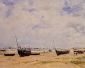 尤金 布丹 : Berck, the Beach at Low Tide